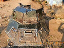 Restes de véhicules blindés abandonnés par les troupes O.N.U. 